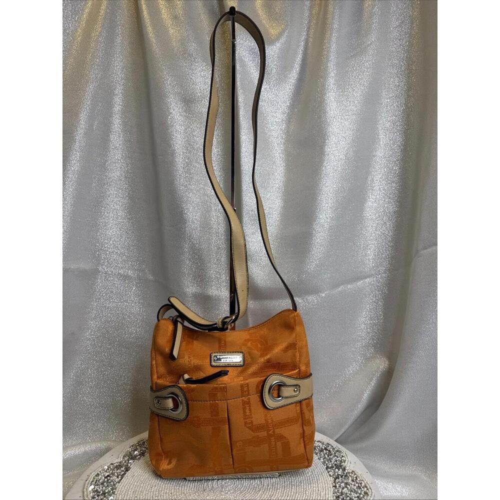 Etienne Aigner Orange Signature Canvas Crossbody Bag Purse